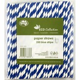 Paper Straw Blue Stripe Regular (Carton 2500)