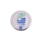 Plate Plastic 9 inch 180 mm White