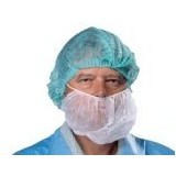  Beard Cover White  Doublel Loop Ctn 500 (BCW601L )