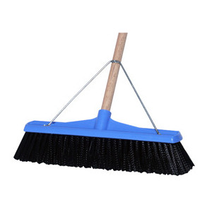 Industrial Extra Stiff Poly Broom Blue 450mm with handle