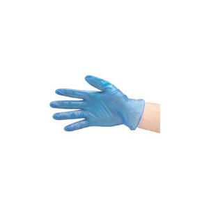 Glove P Vinyl Blue Powder Free Medium Box 100 (41038)
