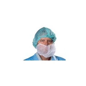  Beard Cover White  Doublel Loop Ctn 500 (BCW601L )