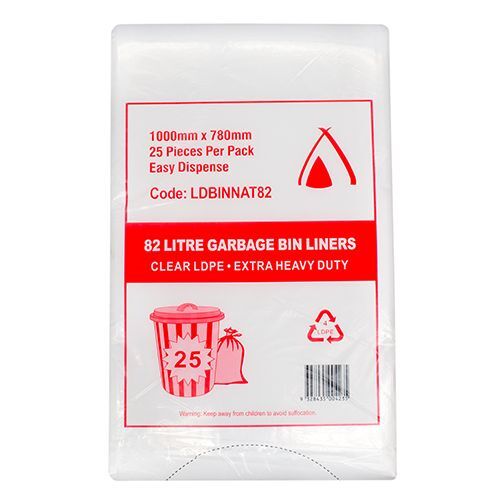 Bin Liners 82L Natural Extra Heavy Duty (Carton 200) - Tailored