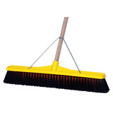 Broom Medium Stiffness Yellow 600mm with Handle