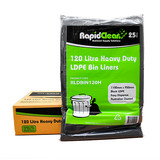 Bin Liners 120L Heavy Black Bag (Carton 100)