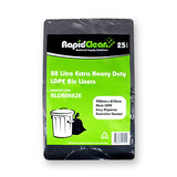 Bin Liners 82L XHD LDPE Black (Pack 25)