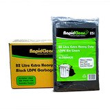 Bin Liners 82L XHD LDPE Black (Carton 200)