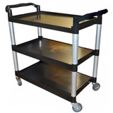 Utility Cart Black 3 Shelves