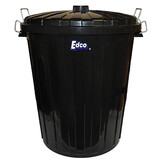 Garbage Bin Black 73L with lid
