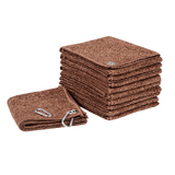Barista Cloth Brown with Eyelet (10 pack) Microfibre