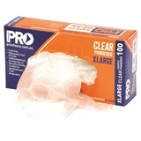 Gloves Pro Choice Vinyl Clear PF Large (Box 100)