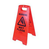 Safety Sign Orange Wet Floor
