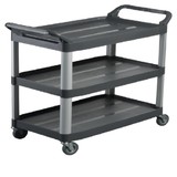 Utility Cart - 3 Level Service Trolley - Charcoal