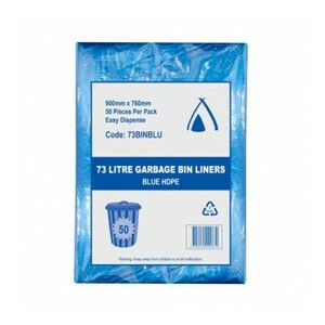 Bin Liner 73L HDPE BLUE Ctn
