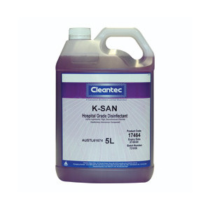 K-San Non Rinse Hospital Grade Disinfectant 5L