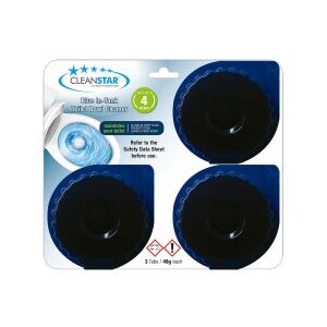 Blue in tank toilet bowl cleaner (Card of 3)