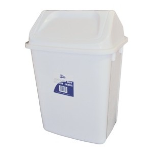 Swingtop Tidy Bin 30L White