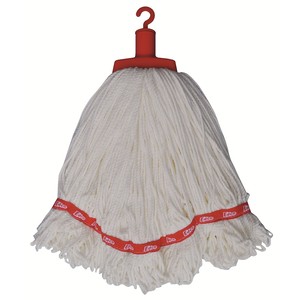 Microfibre Round Mop Red Looped 350g