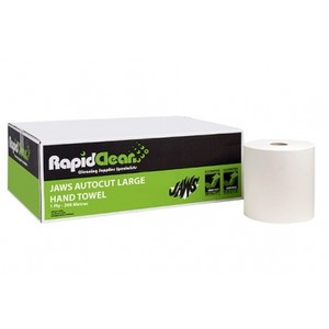 Autocut Hand Towel WHITE 200m (Carton 6 rolls)