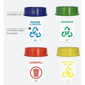 Recycling Lid & Label Red - Landll