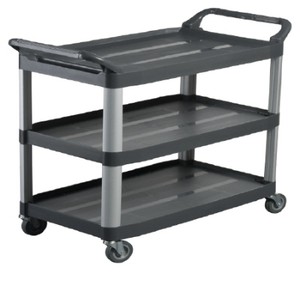 Utility Cart - 3 Level Service Trolley - Charcoal