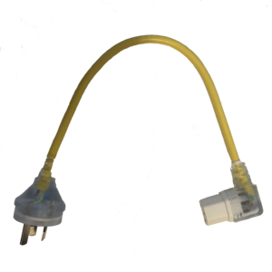 Short IEC Lead Yellow R-angle